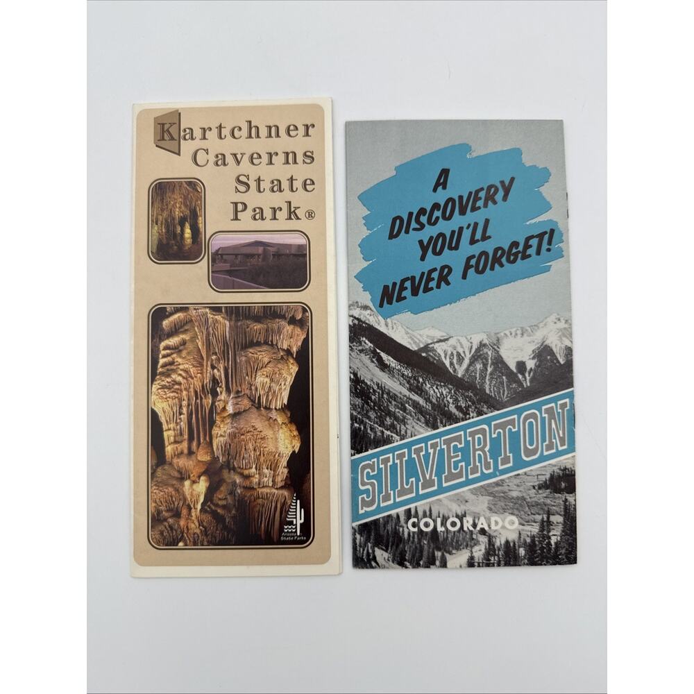 Vintage Silverton CO Travel Brochure w Paramore Photos + AZ Caverns Pamphlet